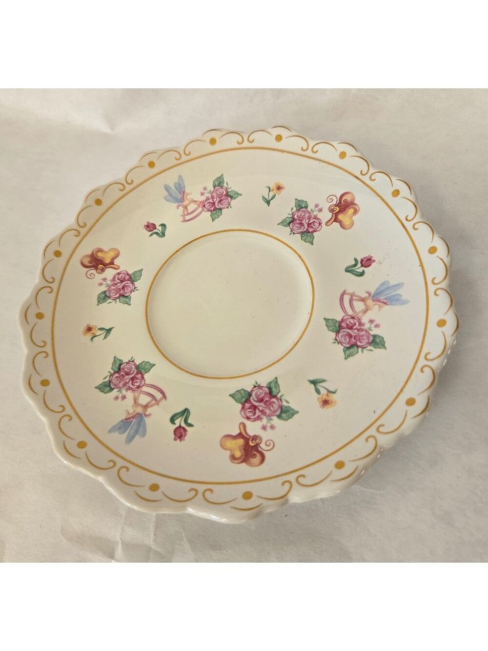 Authentic Original Disney Parks  Alice In Wonderland Tea Saucer